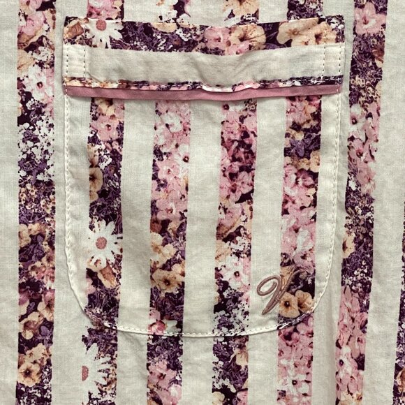 New Victoria's Secret Pajama 2 Pc Short Sleeve Button Top Shorts Small Stripe - Picture 6 of 15